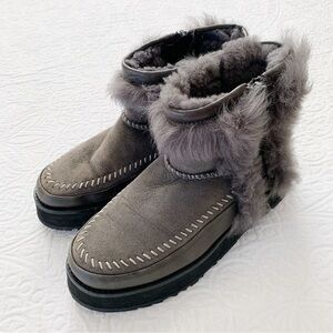 UGG‎ Women's Fluff Punk Boots, Grey